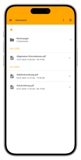Musikschul-App Dokumente
