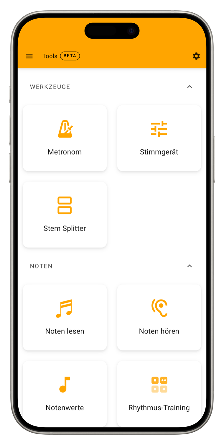 Musikschul-App: Tools