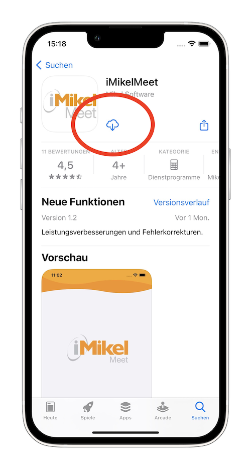 App Store iMikelMeet installieren