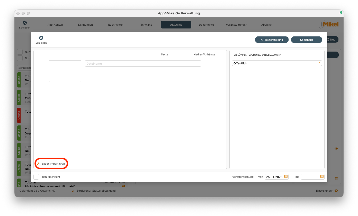 imikel_app_aktuelles_neu_bilder_importieren