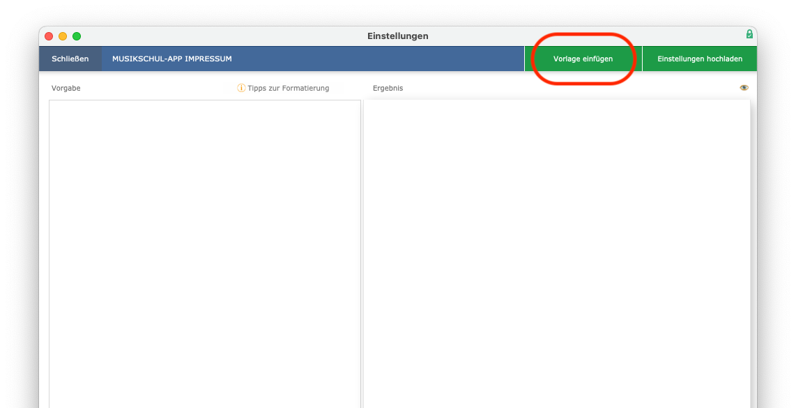 imikel_einstellungen_app_text_vorlage_einfuegen