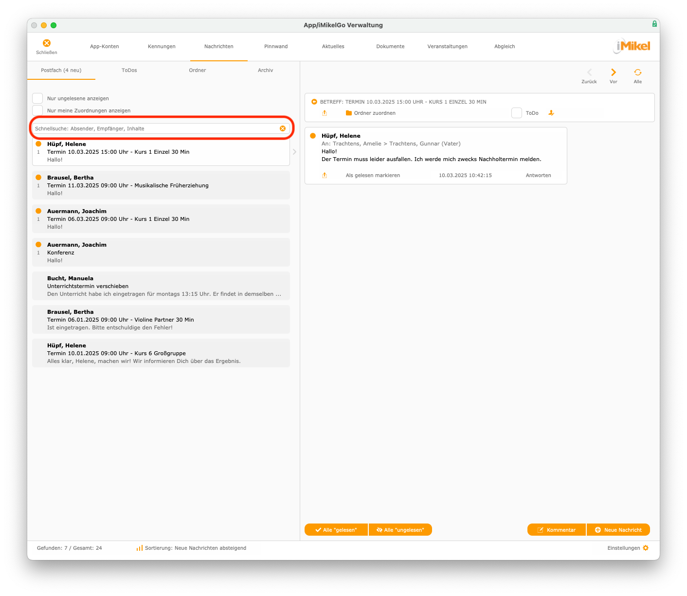 imikel_appverwaltung_nachrichten_postfach_schnellsuche