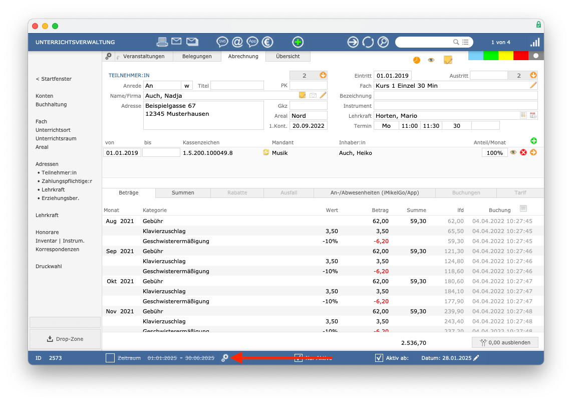 imikel_unterricht_abrechnung_betraege_einstellungen