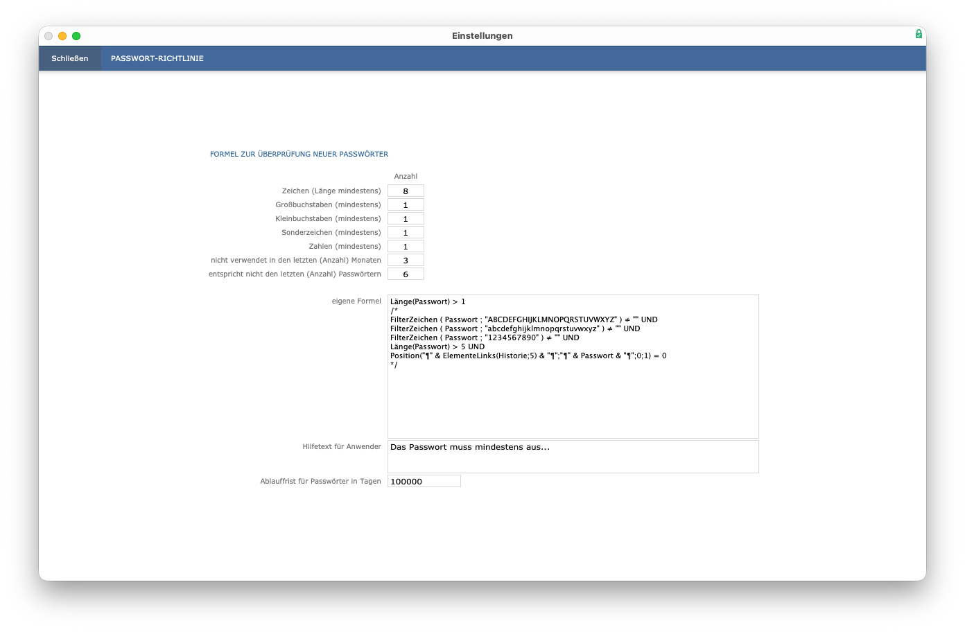 imikel_einstellungen_uebersicht_benutzerverwaltung_passwort-richtlinie