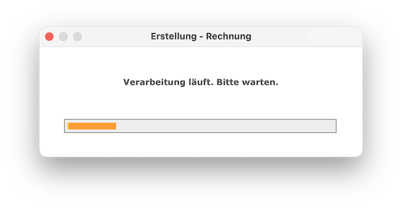 Rechnung wird erstellt