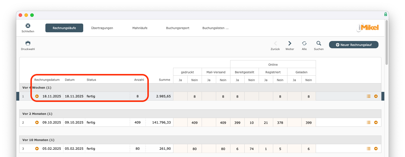 imikel_buchhaltung_rechnungslaeufe_rechnungsdatum_datum_status_anzahl