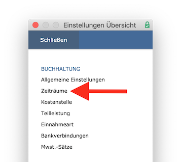 Buchhaltung - Einstellungen