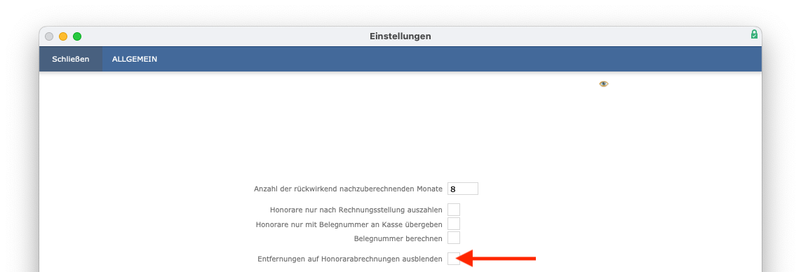 imikel_honorare_einstellungen_allgemein_ausblenden
