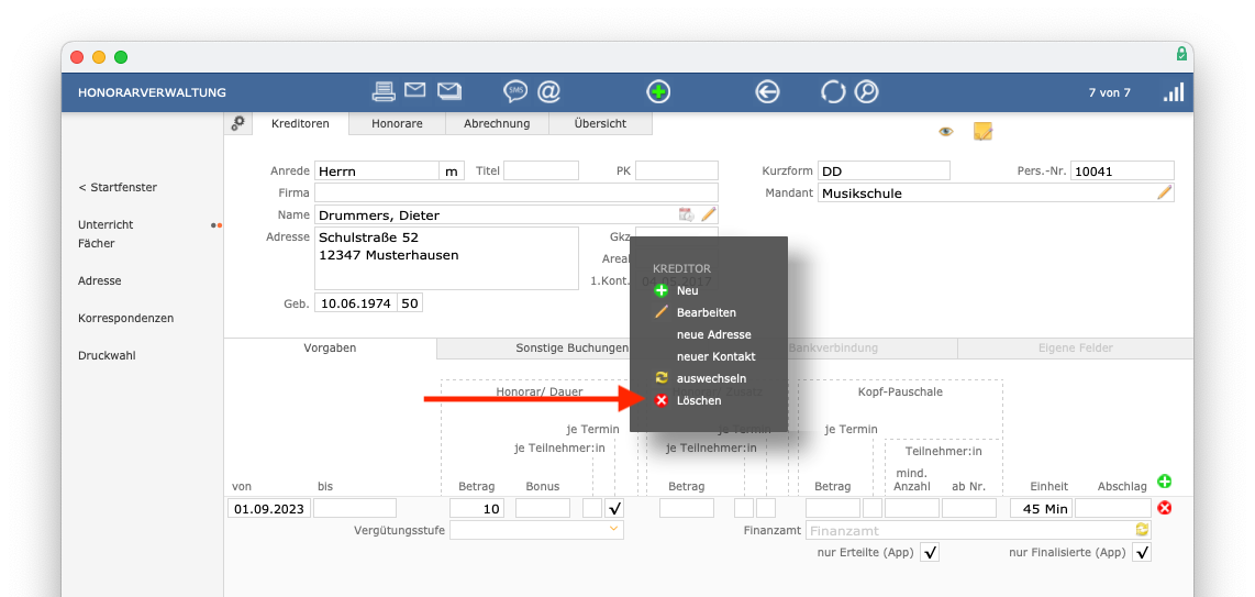 imikel_honorar_kreditoren_bearbeiten_loeschen