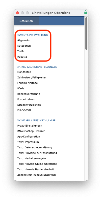 imikel_inventar_einstellungen_uebersicht
