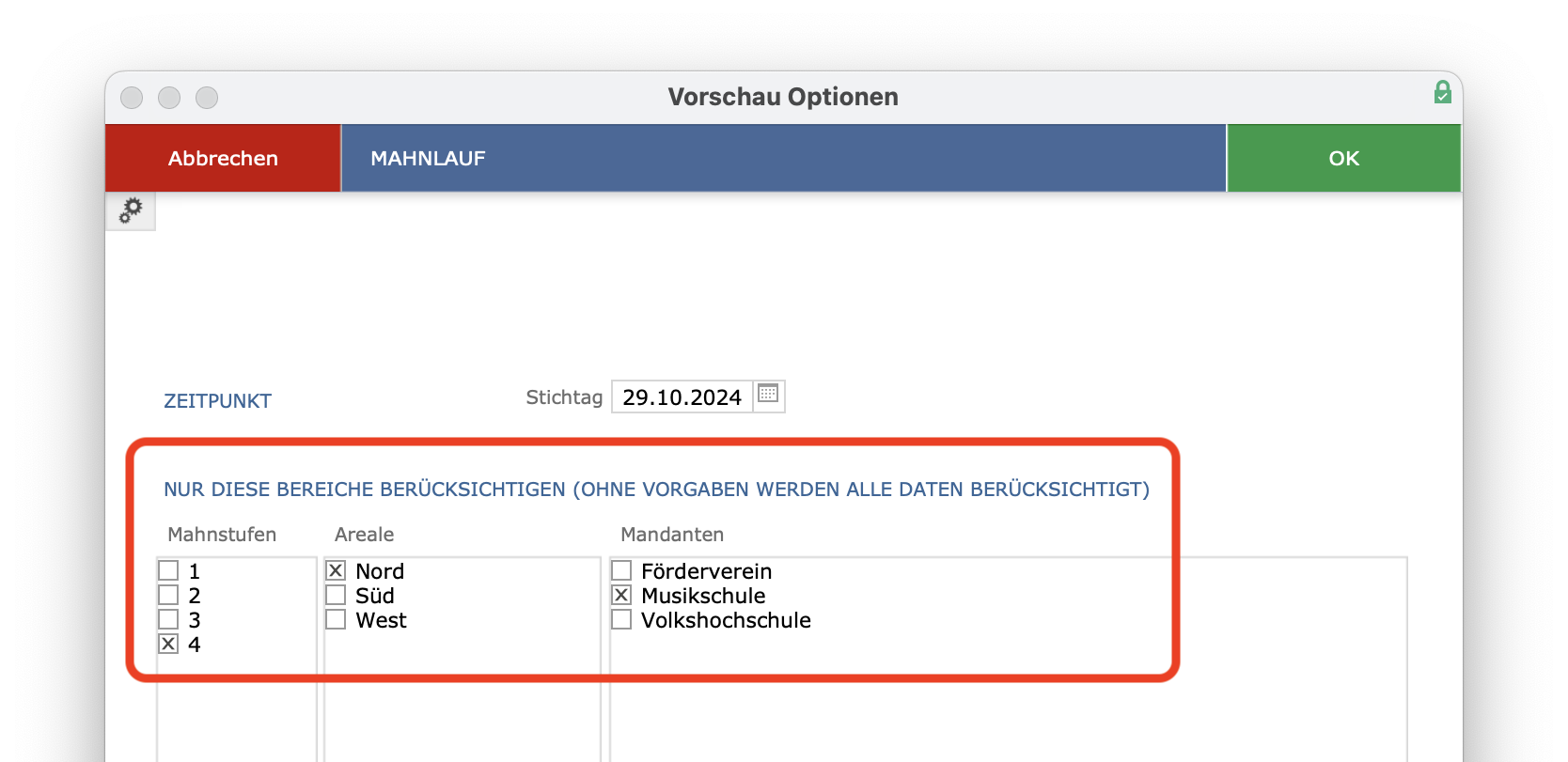 imikel_buchhaltung_mahnlaeufe_vorschauoptionen_eingrenzen