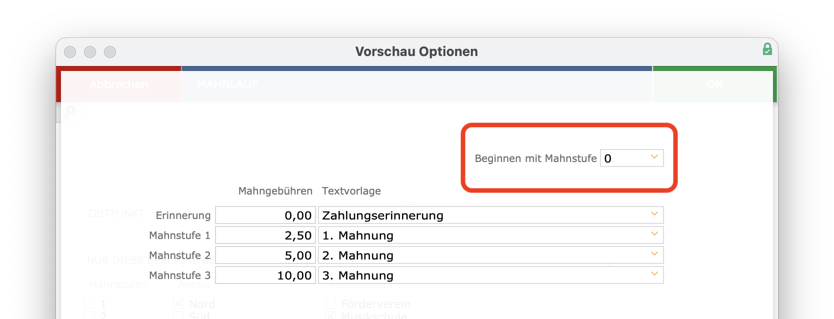 imikel_buchhaltung_mahnlaeufe_vorschauoptionen_einstellungen_beginn