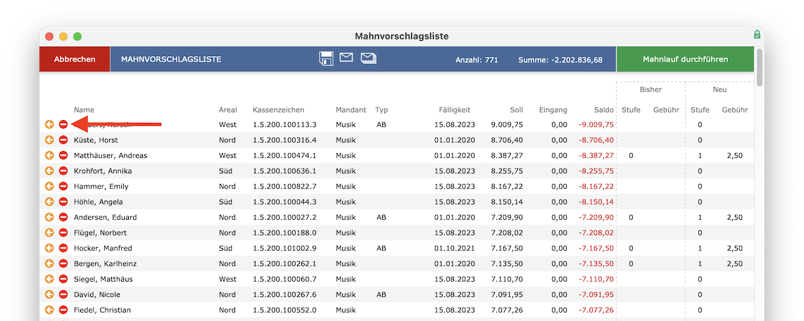 imikel_buchhaltung_mahnungslaeufe_mahnvorschlagsliste_ausschliessen