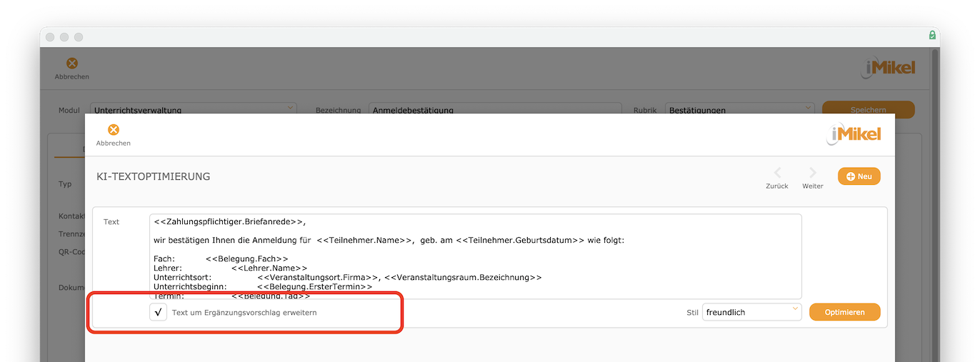 imikel_korrespondenzen_vorlagen_bearbeiten_textoptimierung_ergaenzen