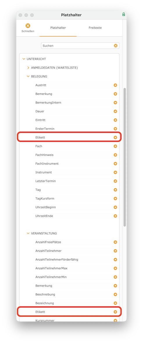 korrespondenzen_vorlage_bearbeitung_platzhalter_uebersicht_unterricht_belegung_veranstaltung_etikett