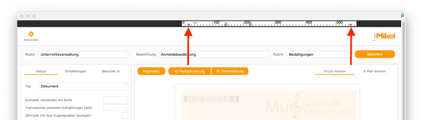 imikel_korrespondenzen_vorlagen_bearbeitung_lineal_texteinzug