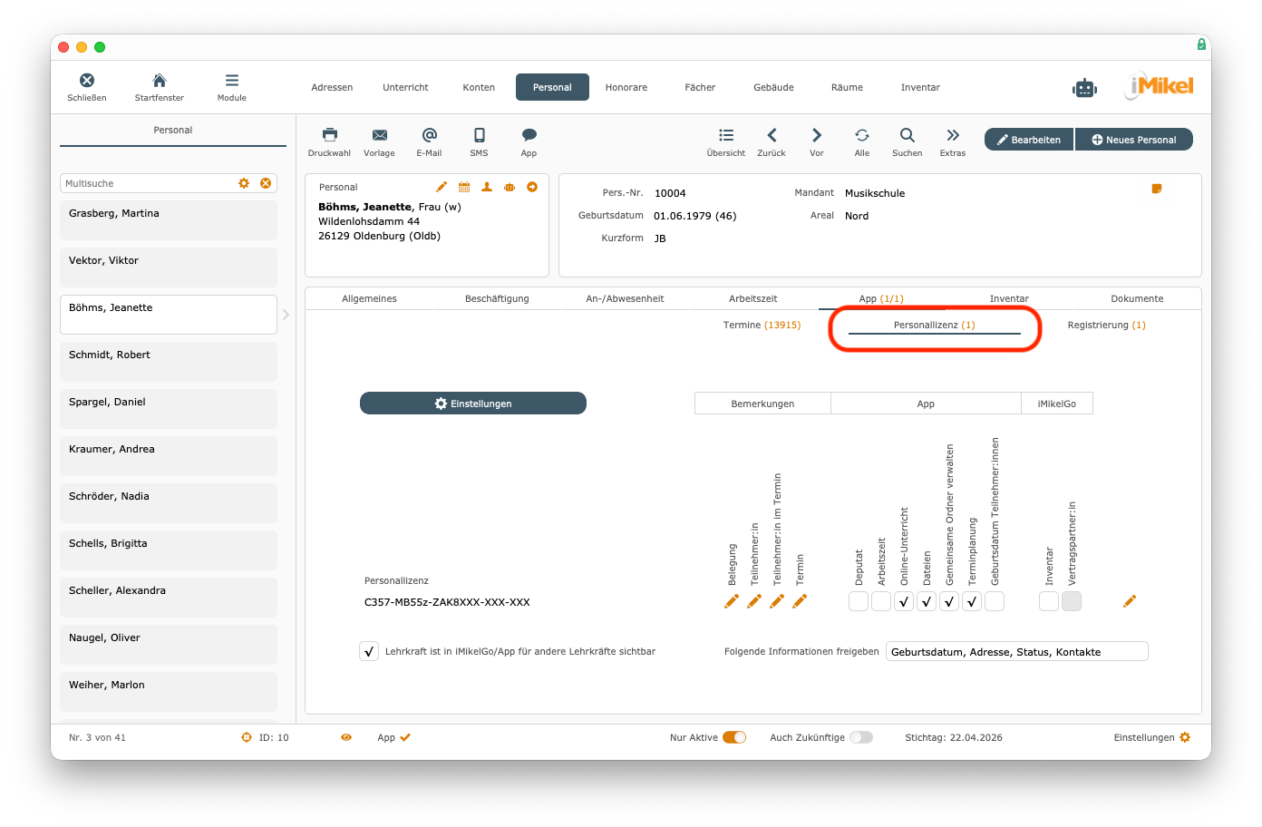 imikel_personal_app_personallizenz