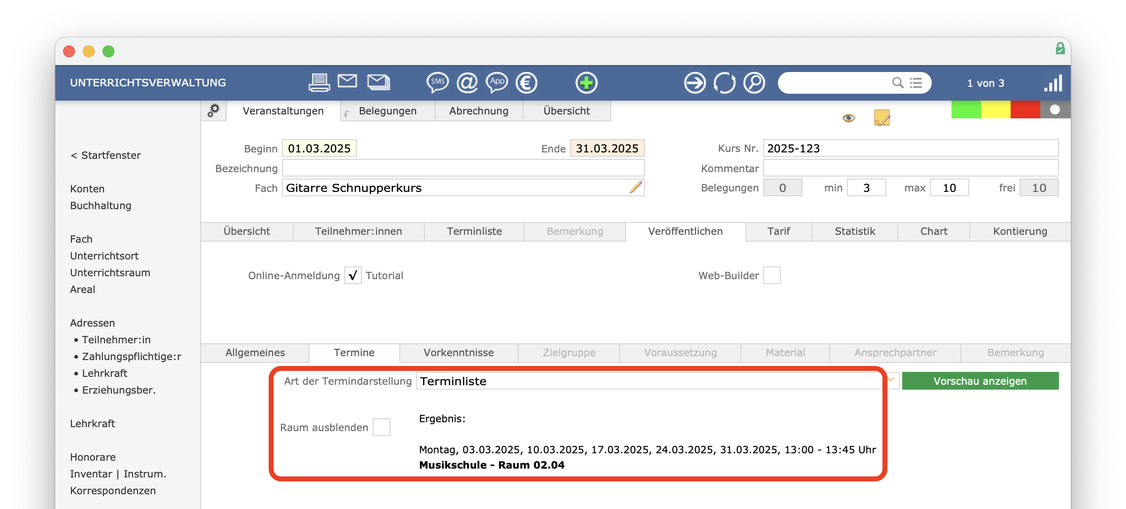 imikel_unterricht_veranstaltungen_veroeffentlichen_termine_terminliste