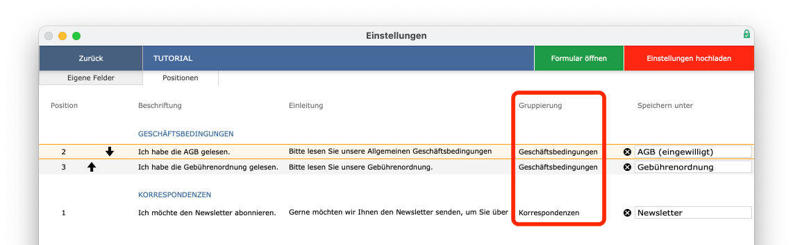 imikel_unterricht_einstellungen_onlineanmeldung_eigene_felder_positionen_gruppierung