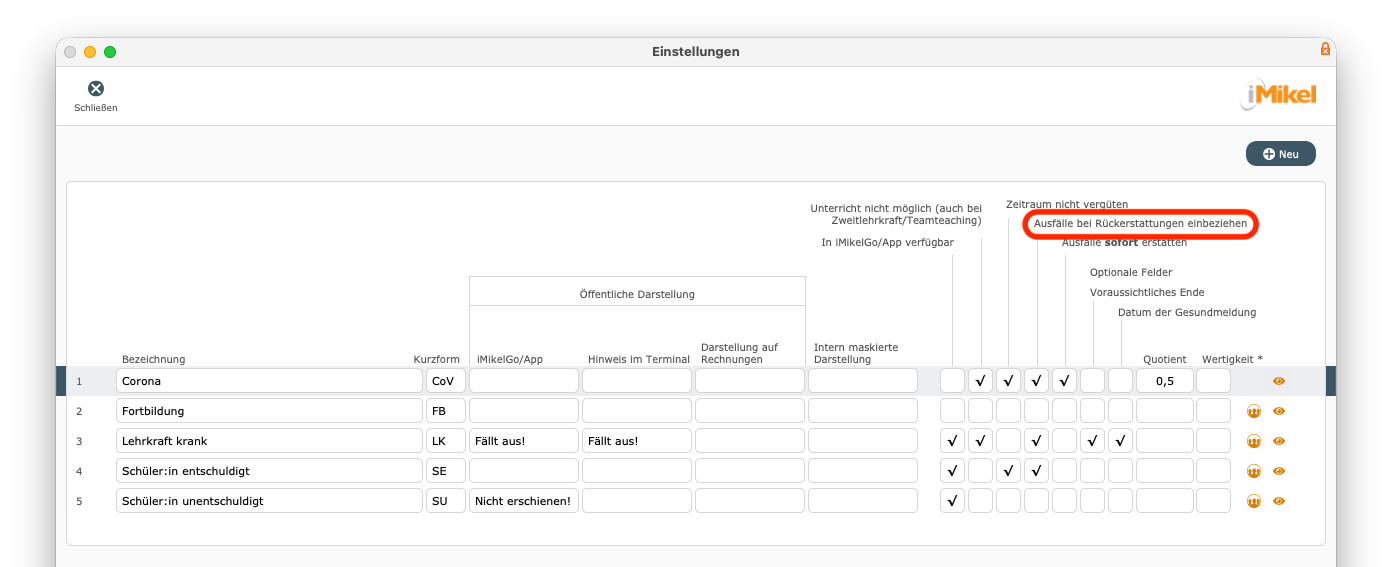 imikel_personal_einstellungen_abwesenheiten_kategorien_ausfaelle_bei_rueckerstattung_einbeziehen