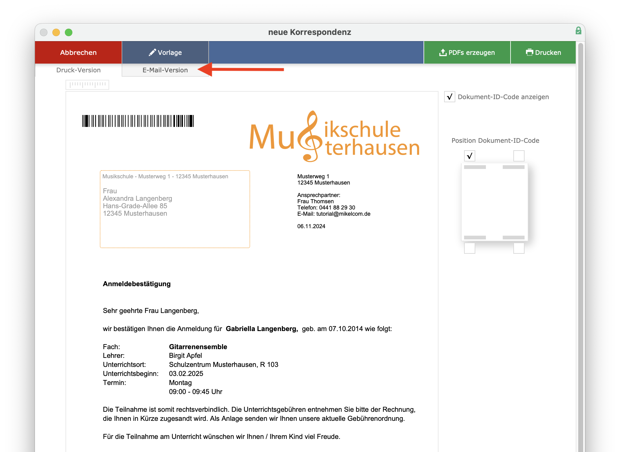 imikel_unterricht_belegungen_hinzufuegen_anmeldeassistent_speichern_anmeldebestaetigung_mail