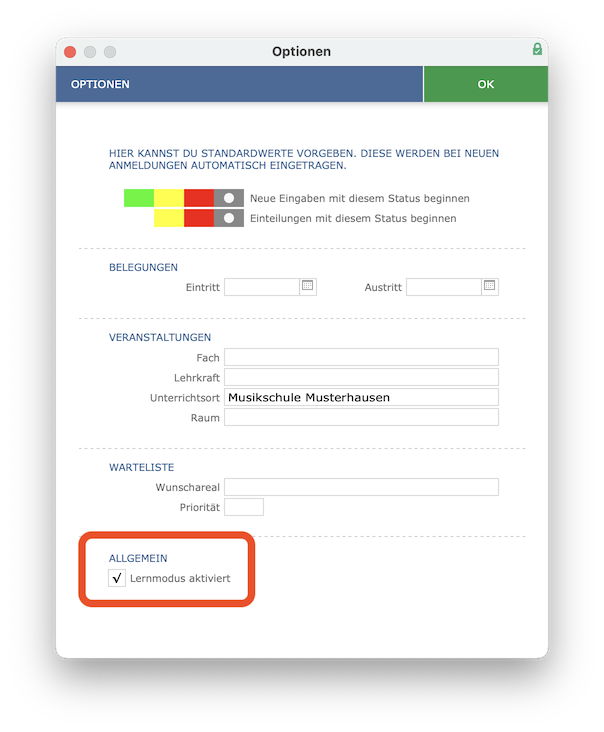 imikel_unterricht_belegung_anmeldeassistent_einstellungen_lernmodus